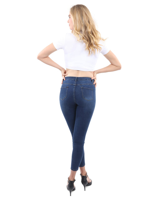 Load image into Gallery viewer, Talus High Waisted Skinny Jeans - Dark Blue
