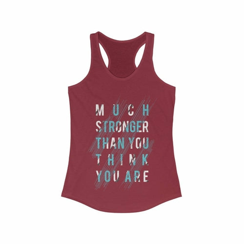 Load image into Gallery viewer, Much Stronger Than you think you are Racerback Tank Top Tee
